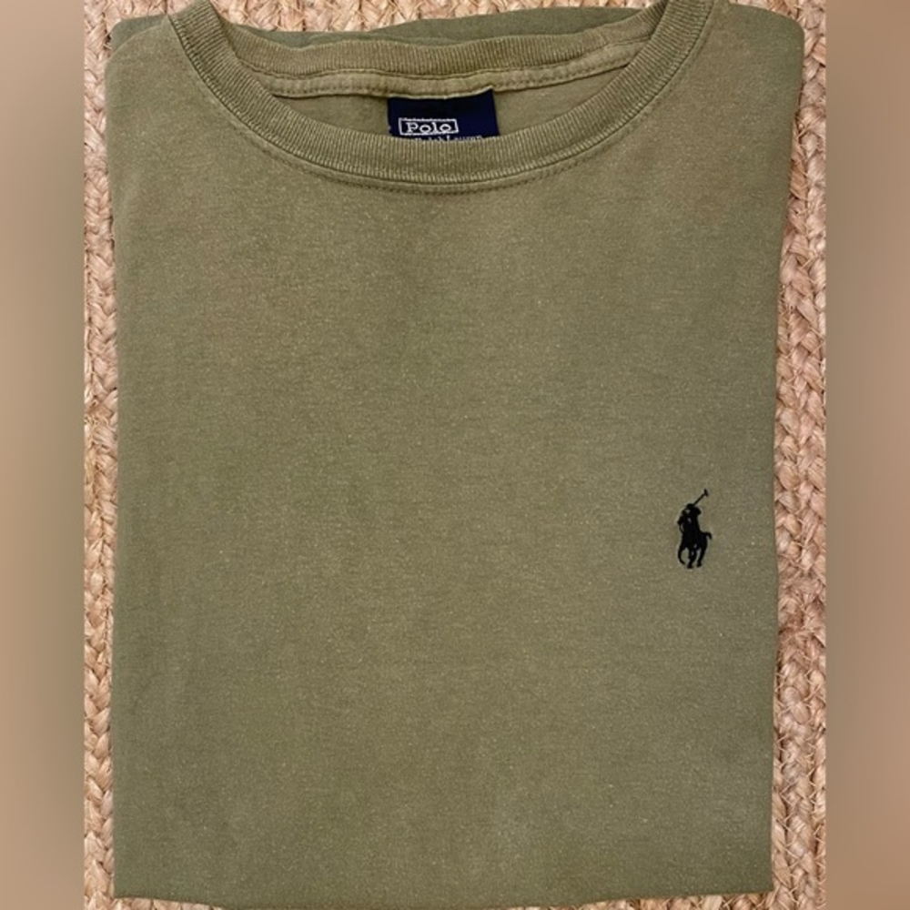 Polo by Ralph Lauren Short Sleeve Crew Neck Small Army Green Cotton TShirt